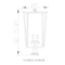 Z-Lite Seoul 4 Light Outdoor Pier Mounted Fixture, Black & Clear 571PHXXLR-533PM-BK - alternate 7